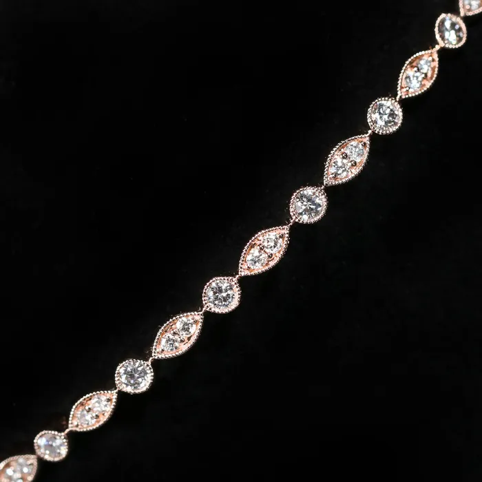 Bracelets Diamond South 14K Rose Gold 080 Carat Diamond Bangle Bracelet Bracelets Diamond South 14K Rose Gold 080 Carat Diamond Bangle Bracelet