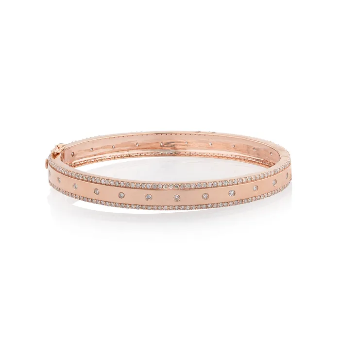 Bracelets RACHEL LYNN CHICAGO Rose Gold and Diamond High Polished Blake Bracelet Bracelets RACHEL LYNN CHICAGO Rose Gold and Diamond High Polished Blake Bracelet