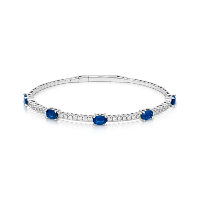 Bracelets Stephen Silver Fine Jewelry 286 Carat Sapphire and Diamond Bangle Bracelet Bracelets Stephen Silver Fine Jewelry 286 Carat Sapphire and Diamond Bangle Bracelet
