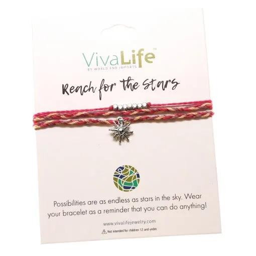 Bracelets WORLDENDIMPORTS VivaLife Reach for the Stars Sun Charm Bracelet