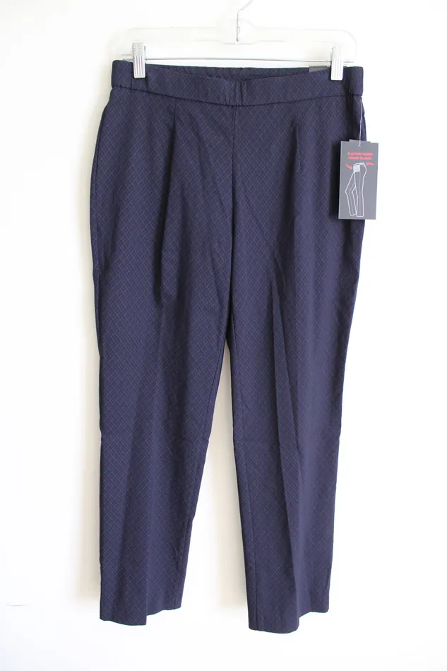 Briggs New York NEW Briggs Comfort Waistband The Slimming Solution Dark Navy Blue Pants S Petite Rings