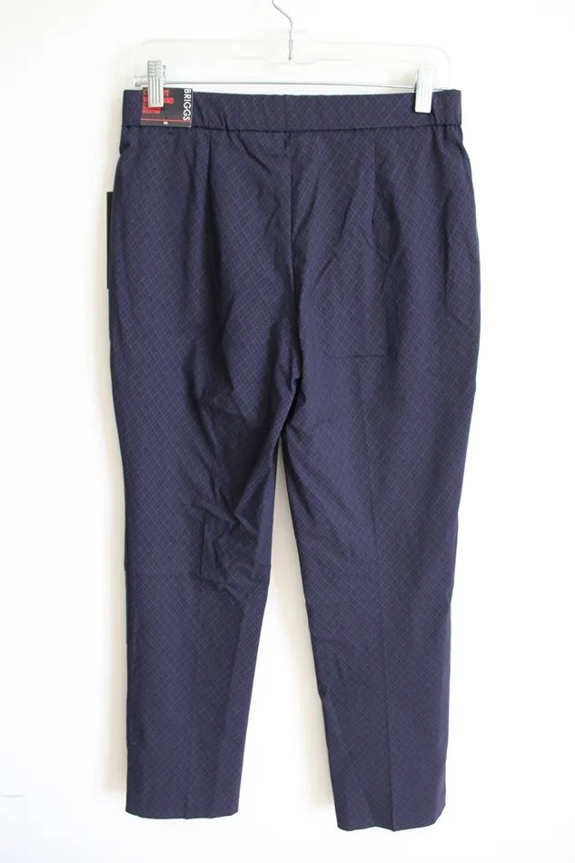 Briggs New York NEW Briggs Comfort Waistband The Slimming Solution Dark Navy Blue Pants S Petite Rings