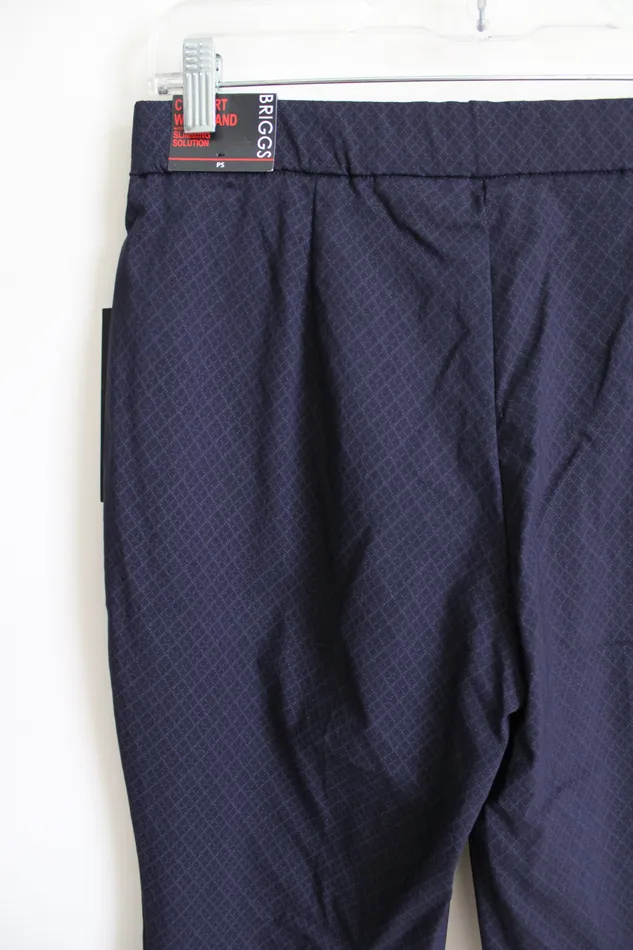 Briggs New York NEW Briggs Comfort Waistband The Slimming Solution Dark Navy Blue Pants S Petite Rings