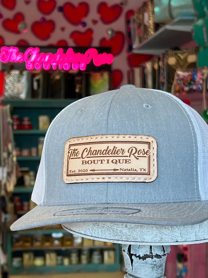 BSR LEATHER Rings THE CHANDELIER ROSE BOUTIQUE CAP HEATHER GRAY WHITE