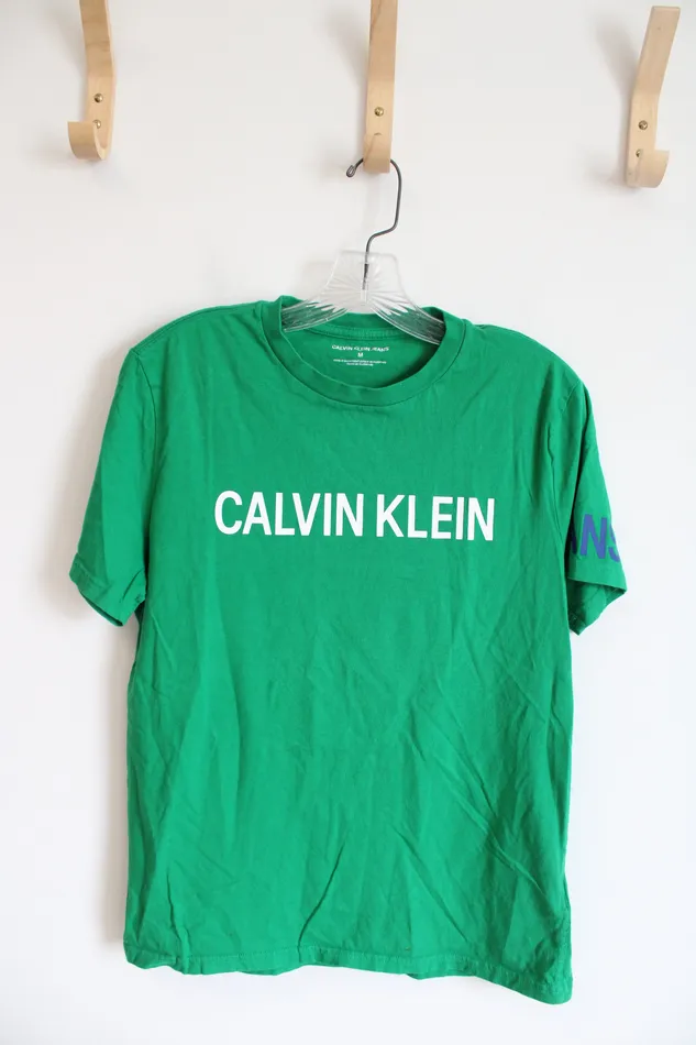 Calvin Klein Green Logo Tee M Calvin Klein Earrings