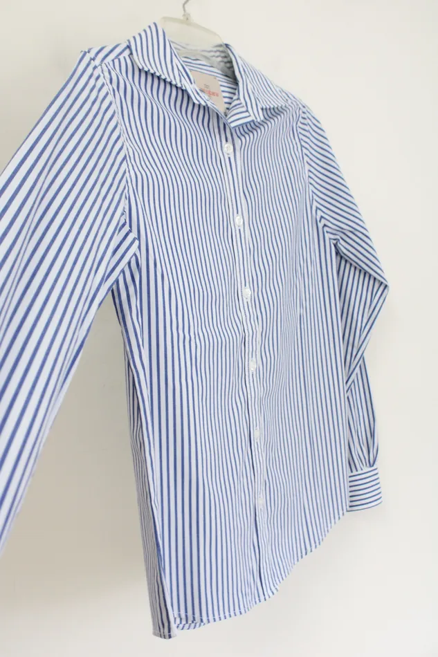 Casa Cabana Casa Cabana Blue White Striped Button Down Shirt XS Rings