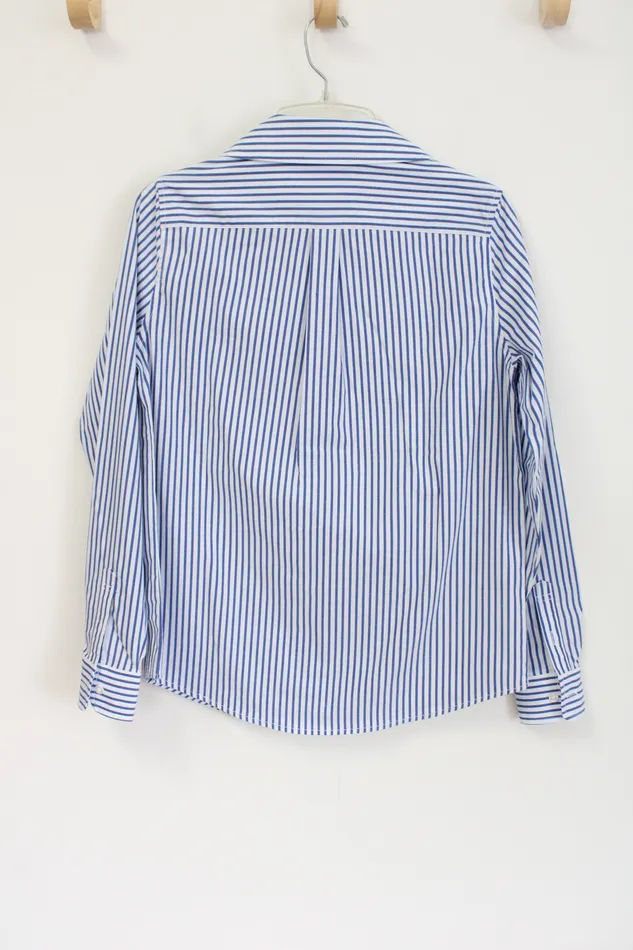 Casa Cabana Casa Cabana Blue White Striped Button Down Shirt XS Rings