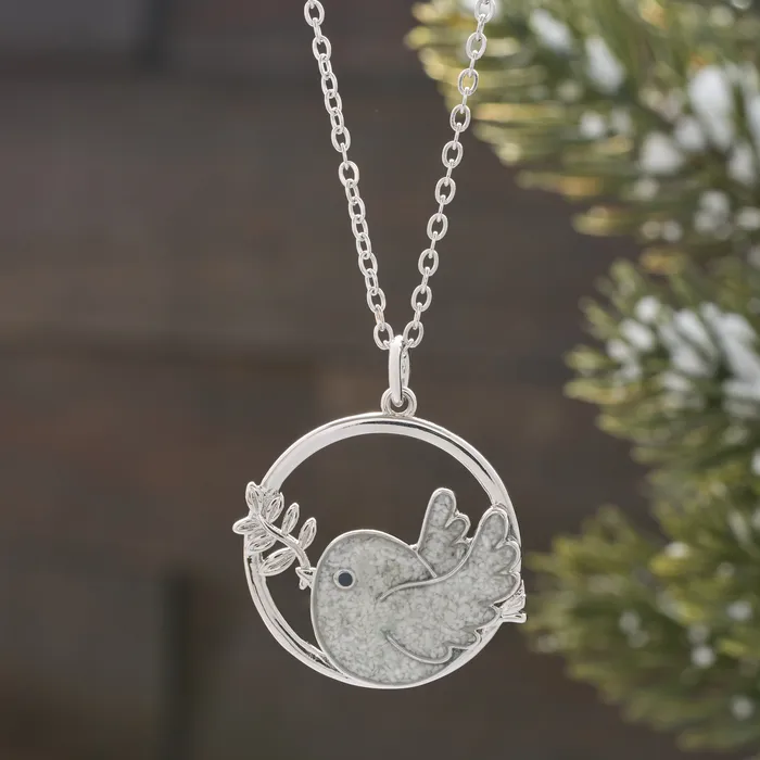 Chadds Ford Jewelry Necklaces Sand White Dove Branch Necklace