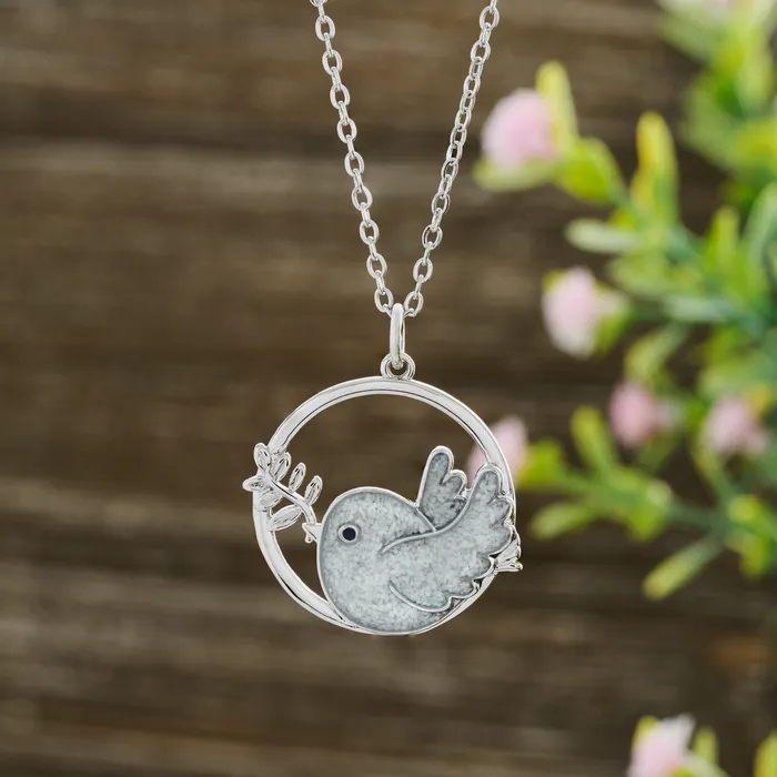 Chadds Ford Jewelry Necklaces Sand White Dove Branch Necklace
