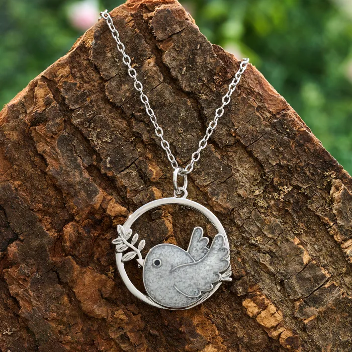Chadds Ford Jewelry Necklaces Sand White Dove Branch Necklace