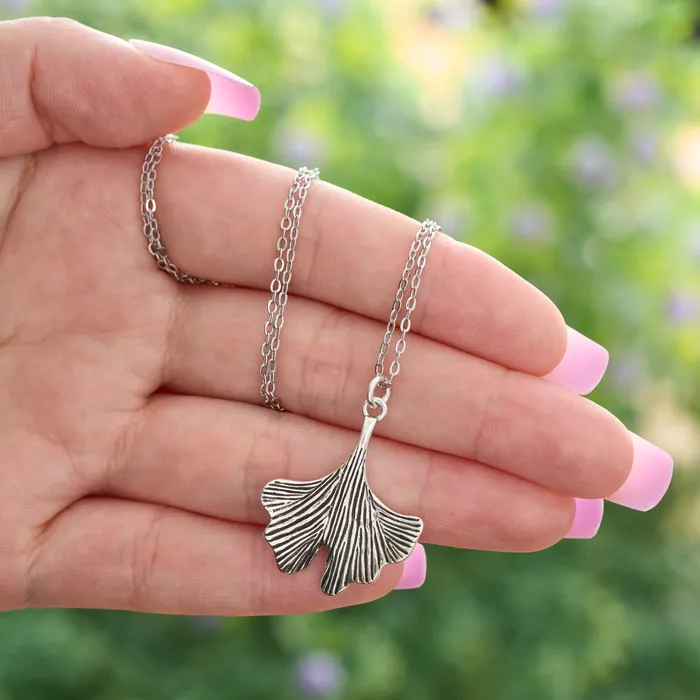 Chadds Ford Jewelry Necklaces Vintage Ginkgo Leaf Necklace