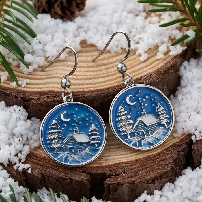 Chadds Ford Jewelry Rings Snowy Forest Cabin Gift Set