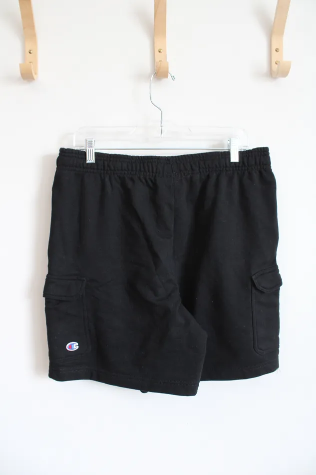 Champion Black Cargo Sweatshorts L Champion Rings