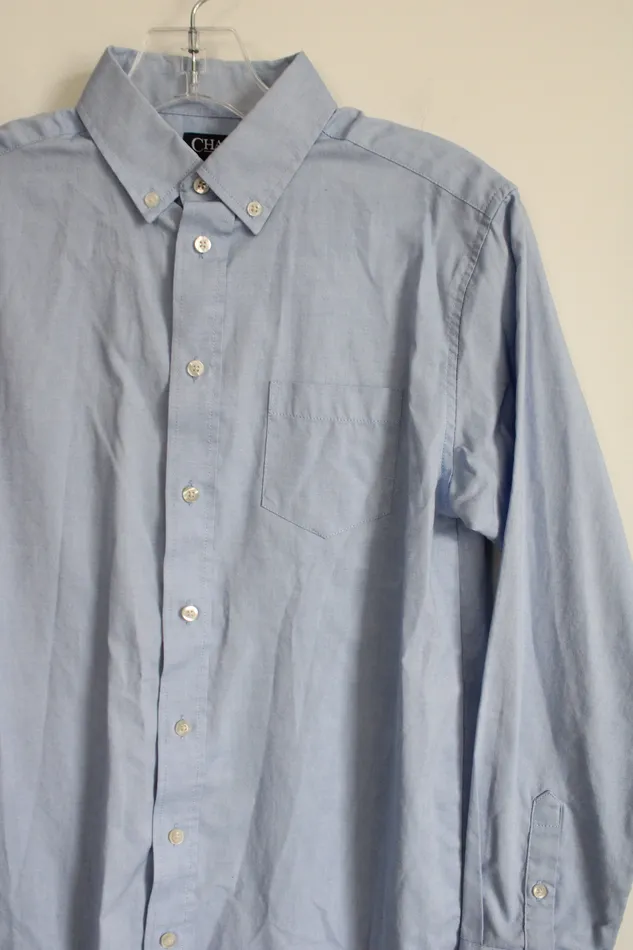 Chaps Rings Chaps Blue Button Down Shirt 16