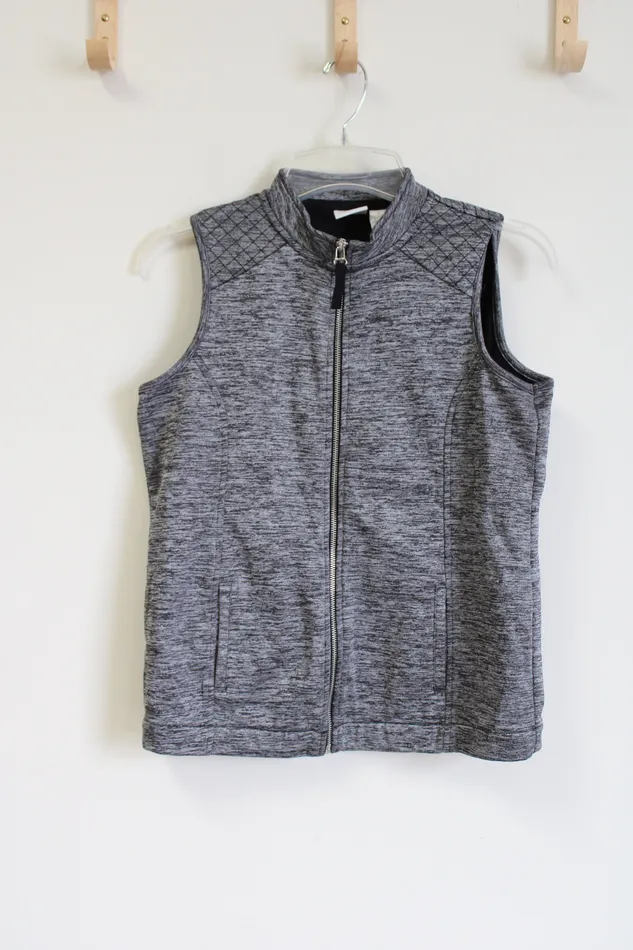 Chicos Earrings Chicos Weekends Gray Zip Up Vest 1 M8