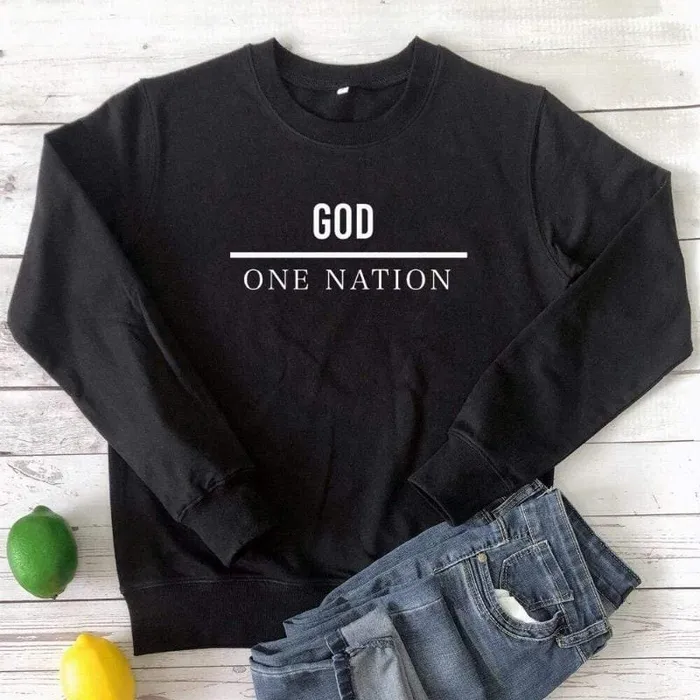 Christian Sweatshirt br One Nation Under God Lords Guidance Earrings