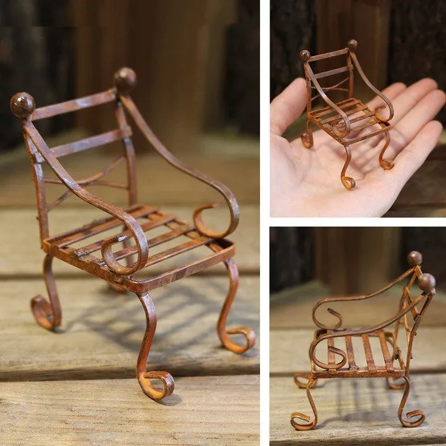 CJ Miniature Rustic Garden Chair 112 Scale Dollhouse Garden Diorama Accessory Necklaces CJ Miniature Rustic Garden Chair 112 Scale Dollhouse Garden Diorama Accessory Necklaces