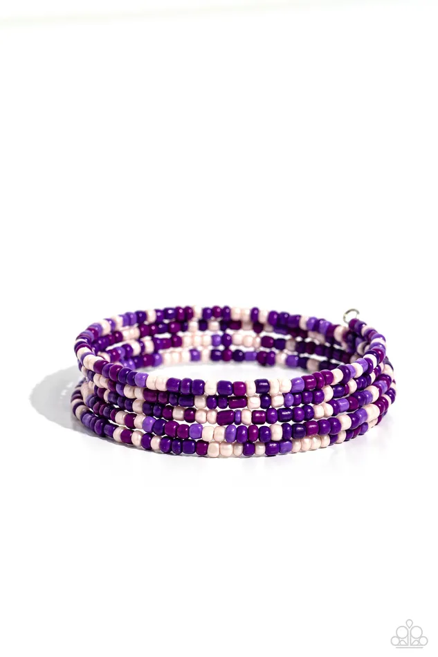 Coiled Candy Purple Paparazzi Accessories Earrings