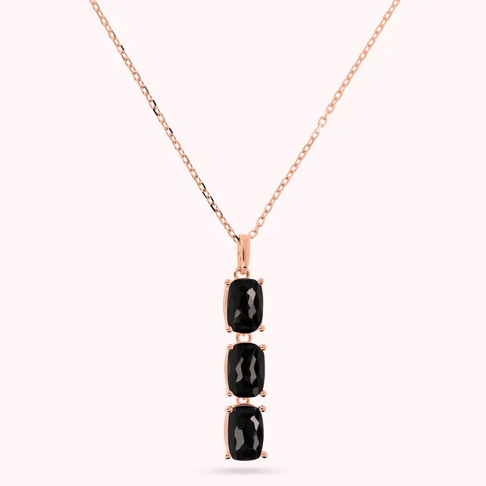 Collana Catena Forzatina con Pendente in Pietra Naturale Ovale Bronzallure Earrings