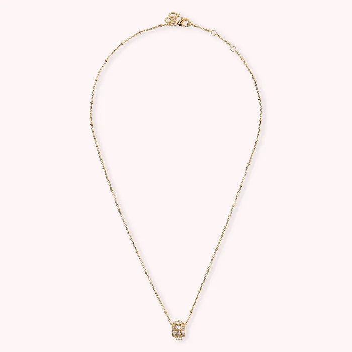 Collana Golden con Pendente a Rondella e Cuori in Cubic Zirconia Bronzallure Earrings