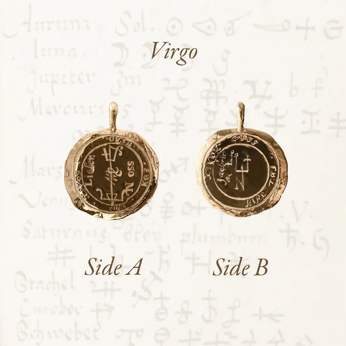 COMMON ERA Necklaces Virgo Alchemical Zodiac Pendant