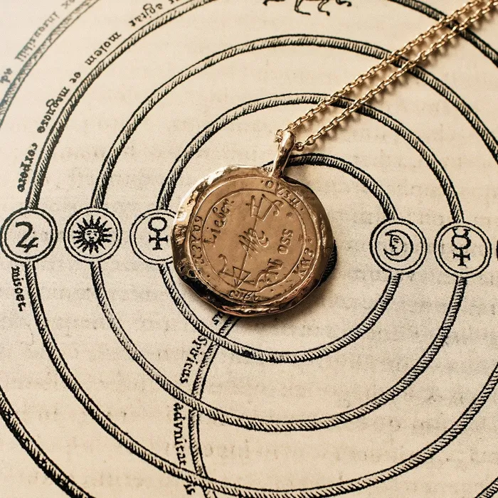 COMMON ERA Necklaces Virgo Alchemical Zodiac Pendant