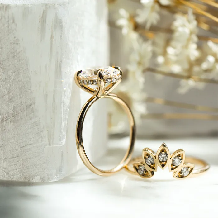 Consider Bridal Rings Large Water Lily Diamond Ring Earth Mined Consider Bridal Rings Large Water Lily Diamond Ring Earth Mined