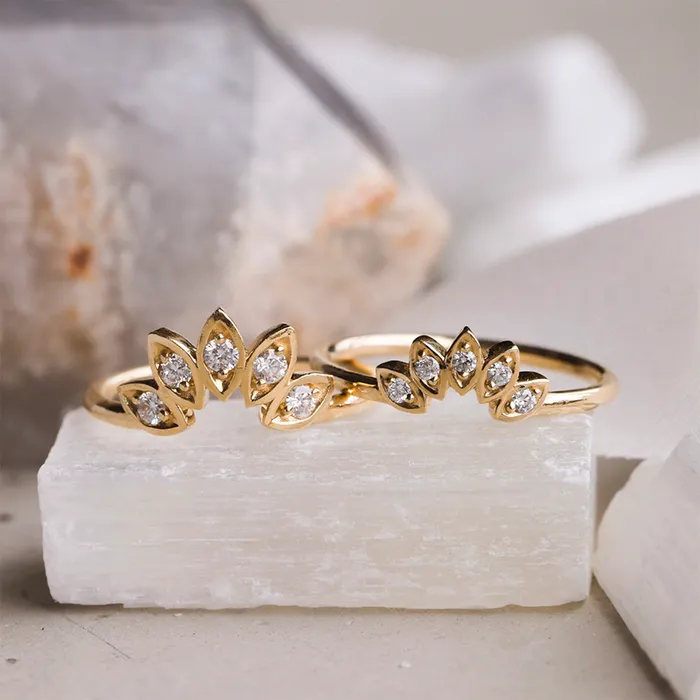 Consider Bridal Rings Large Water Lily Diamond Ring Earth Mined Consider Bridal Rings Large Water Lily Diamond Ring Earth Mined