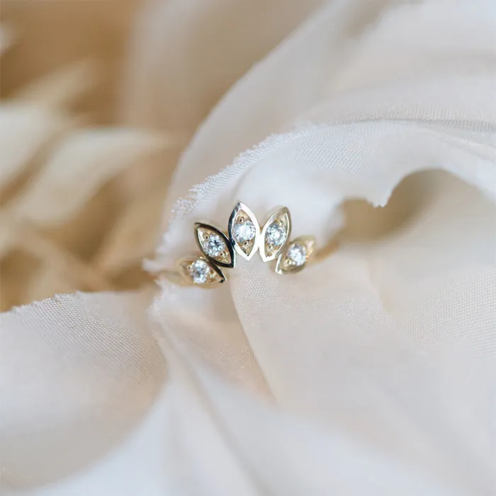 Consider Bridal Rings Large Water Lily Diamond Ring Earth Mined Consider Bridal Rings Large Water Lily Diamond Ring Earth Mined