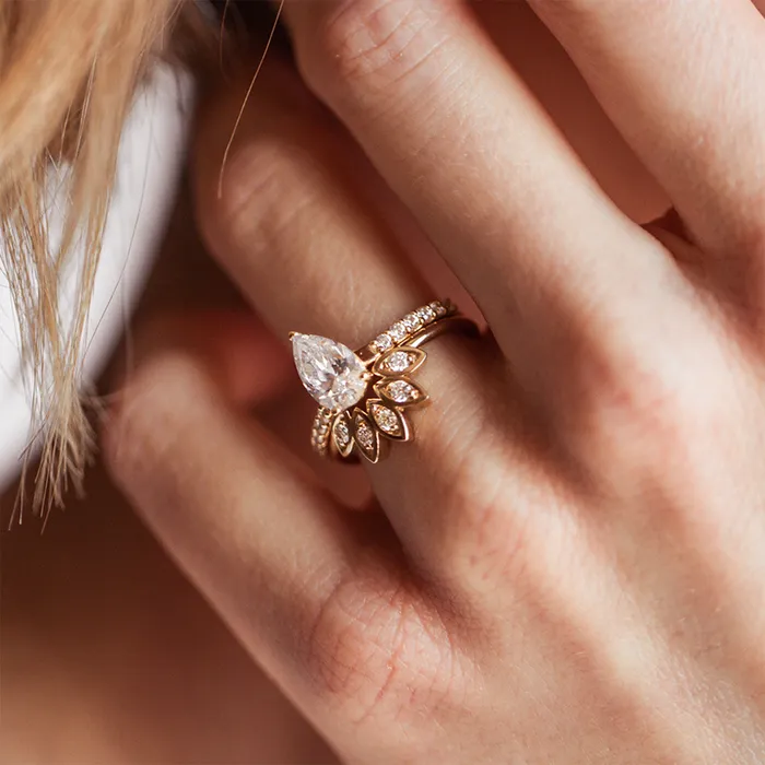 Consider Bridal Rings Large Water Lily Diamond Ring Earth Mined Consider Bridal Rings Large Water Lily Diamond Ring Earth Mined