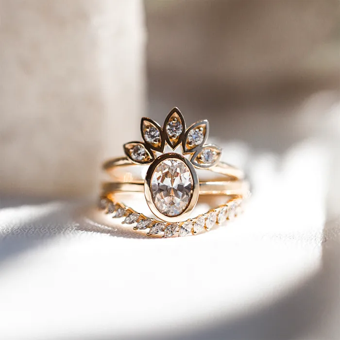 Consider Bridal Rings Large Water Lily Diamond Ring Earth Mined Consider Bridal Rings Large Water Lily Diamond Ring Earth Mined