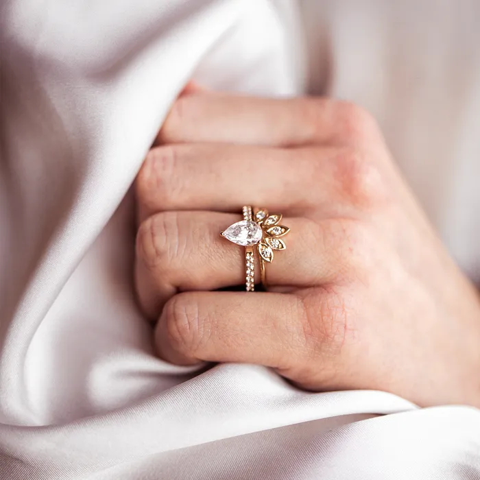 Consider Bridal Rings Large Water Lily Diamond Ring Earth Mined Consider Bridal Rings Large Water Lily Diamond Ring Earth Mined