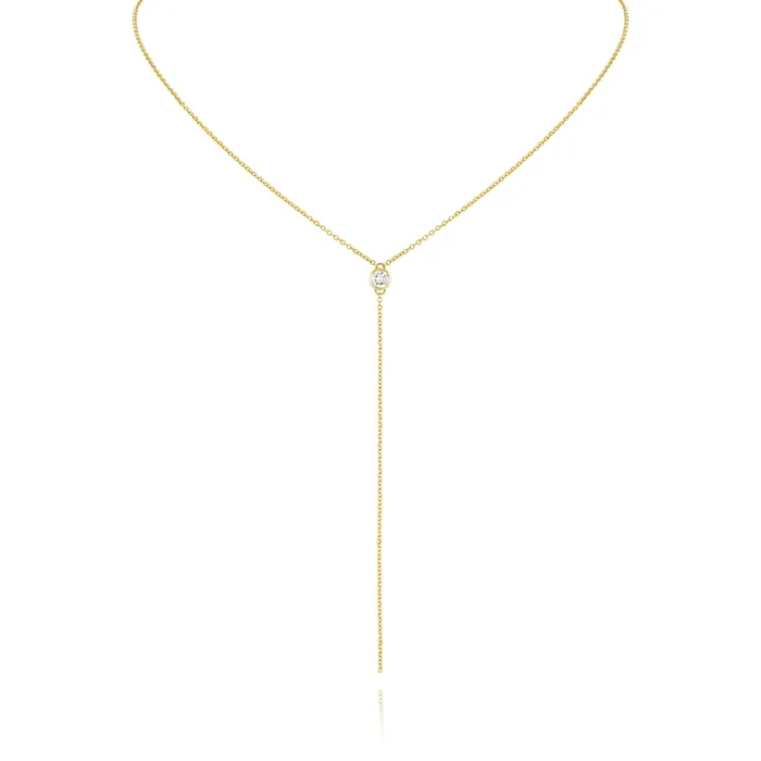 Consider the Wldflwrs Earrings Diamond Bezel Lariat