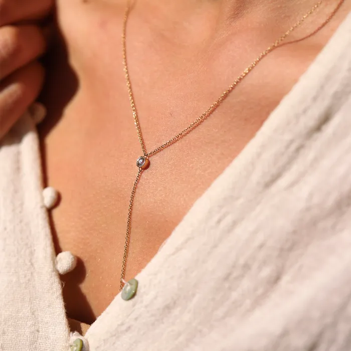Consider the Wldflwrs Earrings Diamond Bezel Lariat Consider the Wldflwrs Earrings Diamond Bezel Lariat