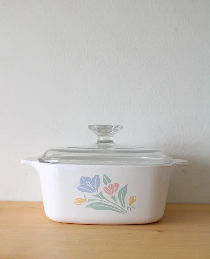Corning Ware Vintage Corningware 15L 7X7 Friendship Covered Dish Earrings