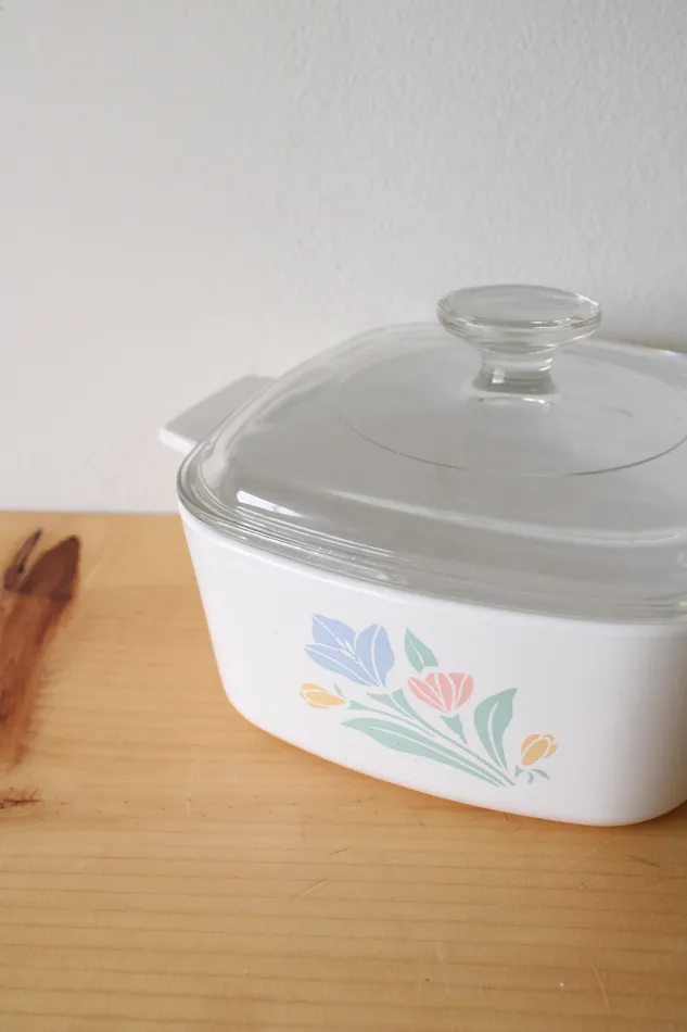 Corning Ware Vintage Corningware 15L 7X7 Friendship Covered Dish Earrings