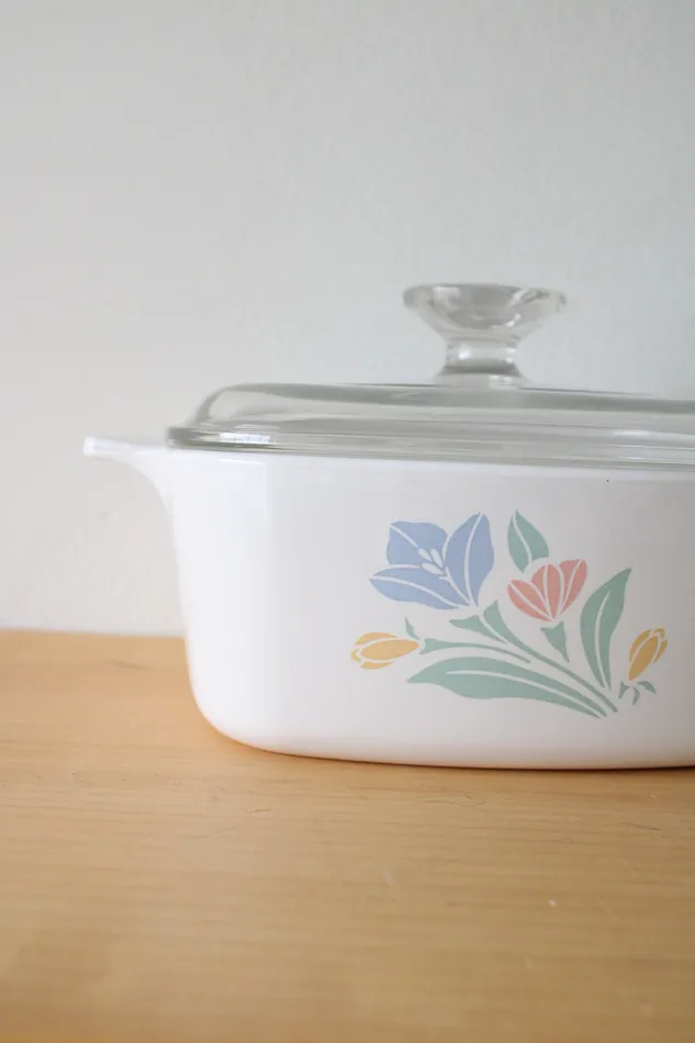 Corning Ware Vintage Corningware 15L 7X7 Friendship Covered Dish Earrings