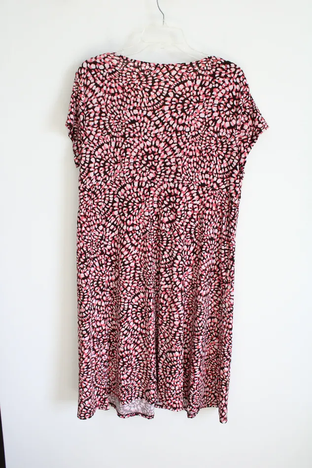 Croft Barrow Earrings Croft Barrow Pink Brown Patterned Dress XL