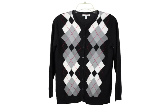 Croft Barrow Rings Croft Barrow Black Argyle Cardigan S