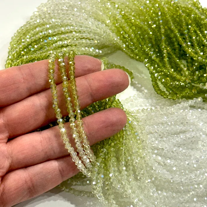 Crystal faceted rondelle 3mm Beads PBC3C116 Peppy Beads Earrings