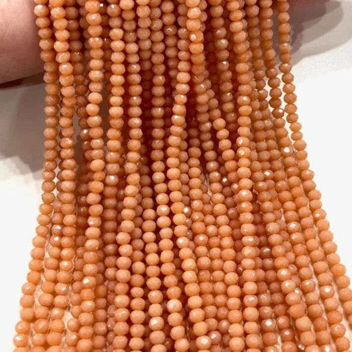 Crystal faceted rondelle 3mm Beads PBC3C65 Peppy Beads Earrings
