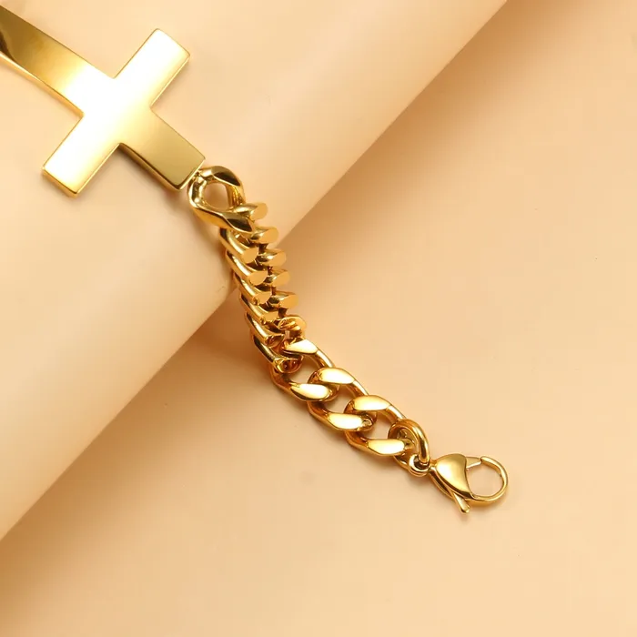 Cuban Chain Christian Cross Bracelet Lords Guidance Bracelets