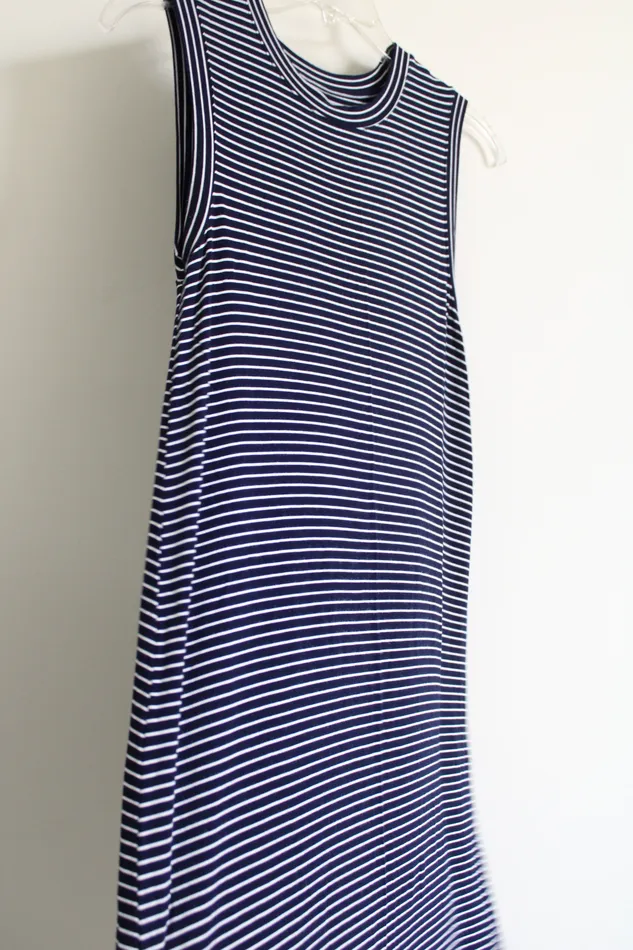 Daily Ritual Rings Daily Ritual Blue Striped Swing Dress XS
