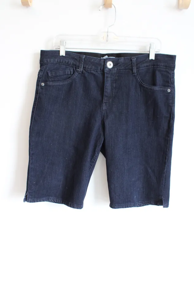 Dana Buchman Earrings Dana Buchman Dark Wash Slimming Bermuda Shorts 12
