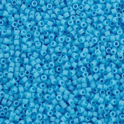 DB0755 Opaque Lt Blue Matted Miyuki Delica 110 Peppy Beads Rings