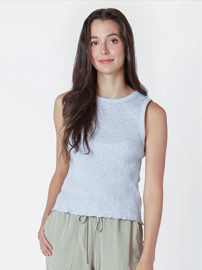 DexBlack Tape Earrings Amanza Waffle Knit Tank