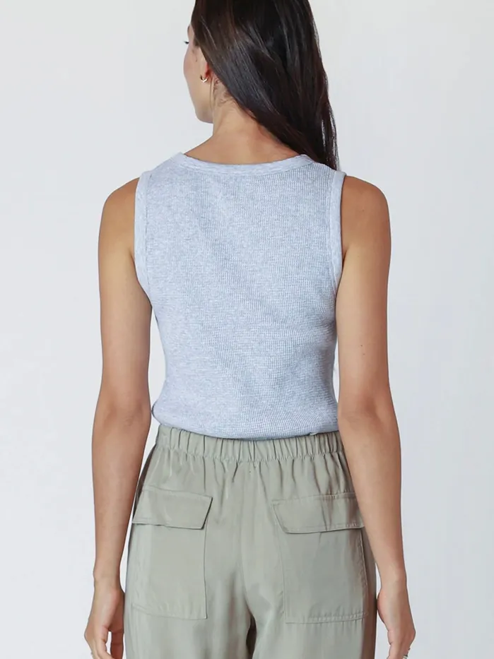 DexBlack Tape Earrings Amanza Waffle Knit Tank