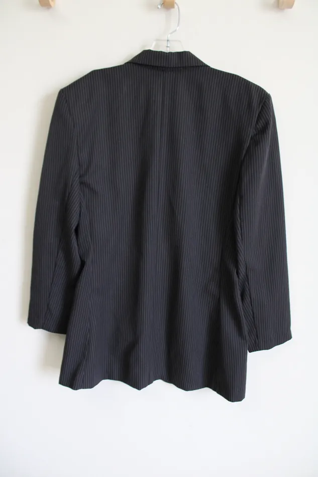 Dori Allen Vintage Christy Girl By Dori Allen Black Pinstripe Blazer 12 Earrings