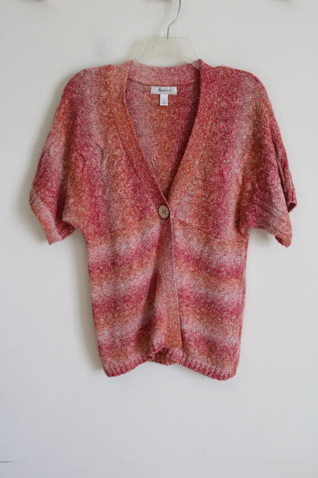 Dressbarn Earrings Dressbarn Pink Knit Cardigan S