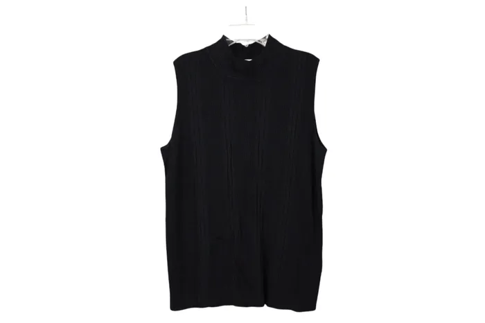 Dressbarn Rings Dressbarn Black Knit Rib Tank 1516